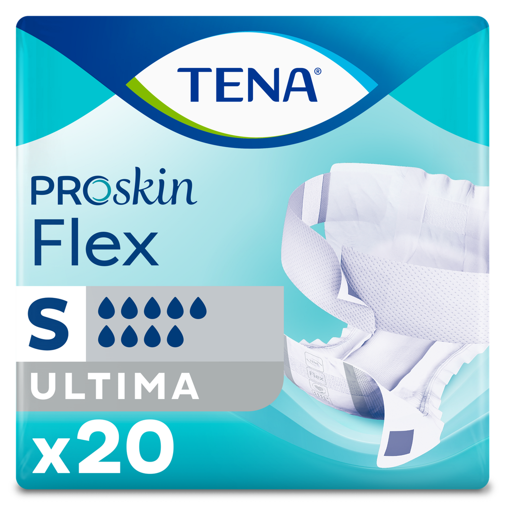 [730455] TENA PROSKIN FLEX ULTIMA SMALL _x000D_
SACHET DE 20 PIECES, 61-87CM