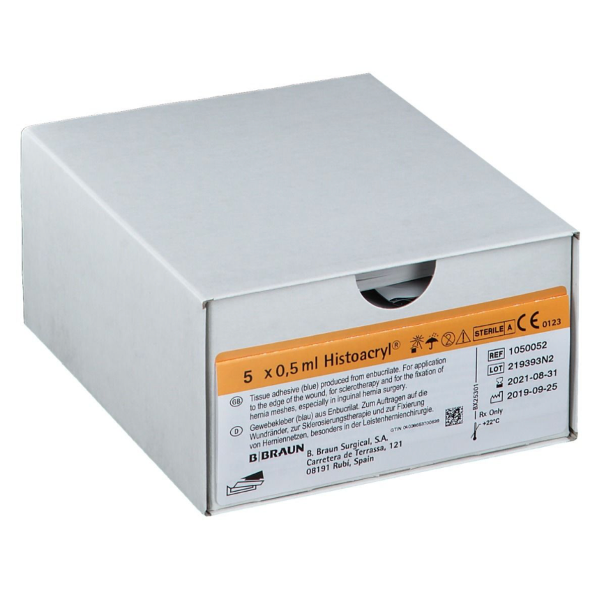 HISTOACRYL colle tissulaire, transparente, ampoule 0,5 g, boîte de 5 x 0,5 g