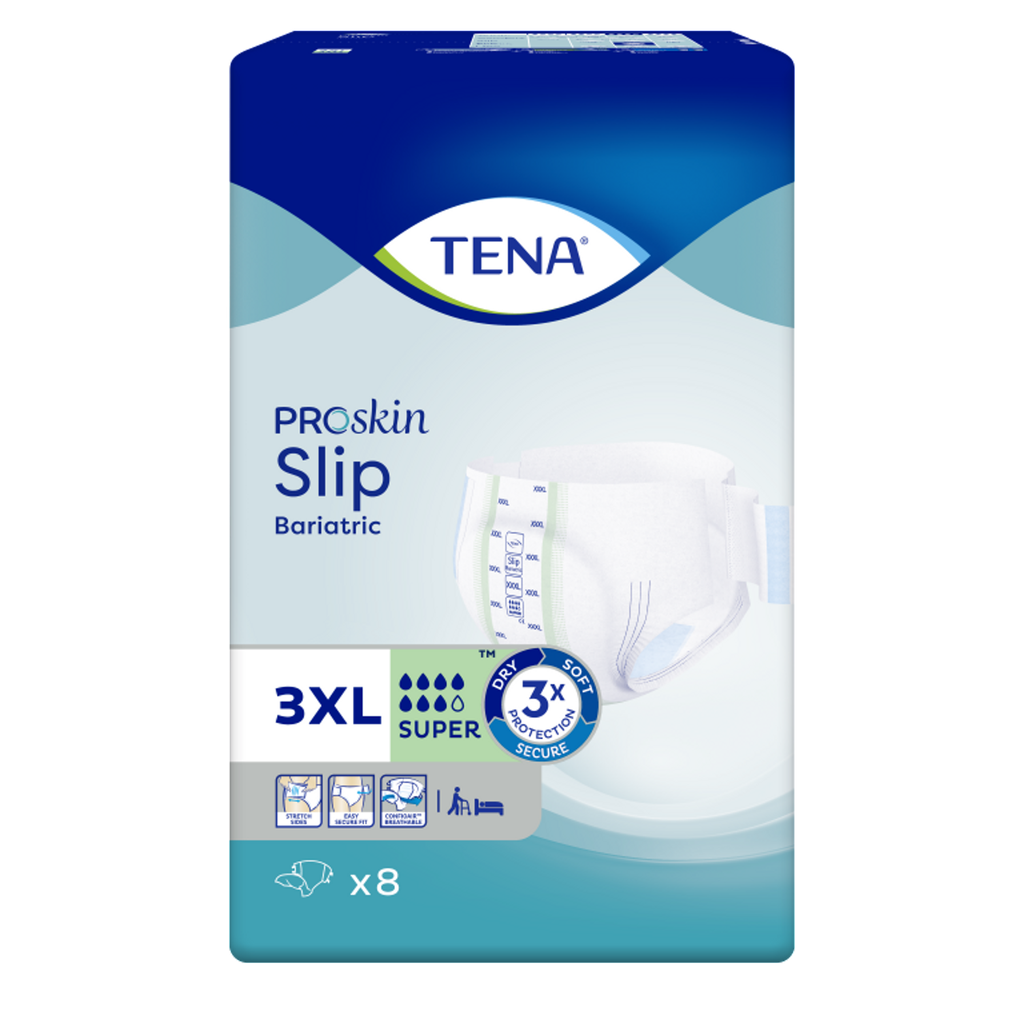 [61391] TENA Bariatric Slip Super, 3 XL 175-244 cm,_x000D_
8 pièces