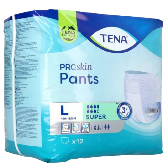 [793617] TENA ProSkin Pants Super, Taille L, _x000D_
12 pièces