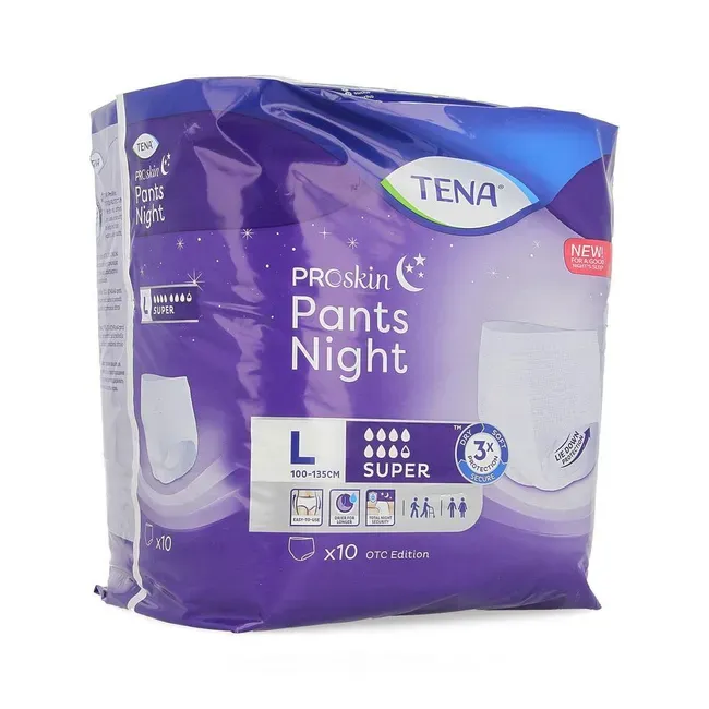 [793676] Tena Proskin Pants Night Super, L, _x000D_
10 pieces