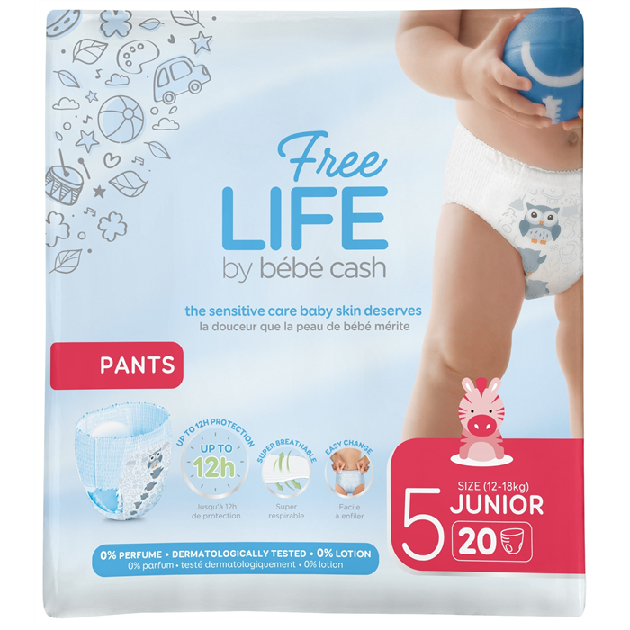 [270191] Training Pants Bebecash Junior No. 5 12-18 kg, 20 pièces
