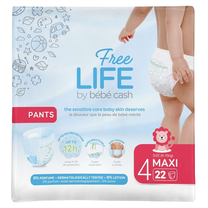 [270181] Training Pants Bebecash Maxi 8-15 kg, 22 pièces