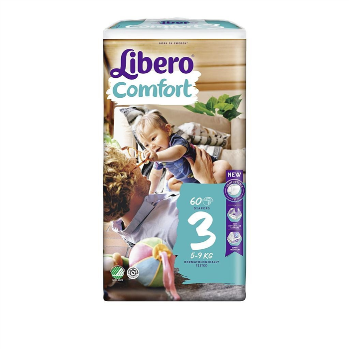 Langes Libero 3 Comfort midi  5 - 9 kg _x000D_
sachet de 43 pièces