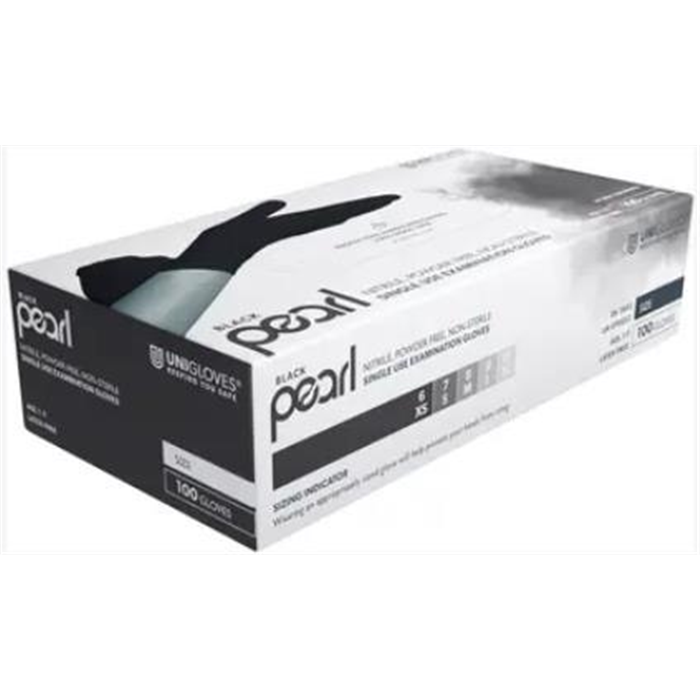 [13776] Black Pearl Gants, Paquet de 100 non poudré, noir, S, _x000D_
3802