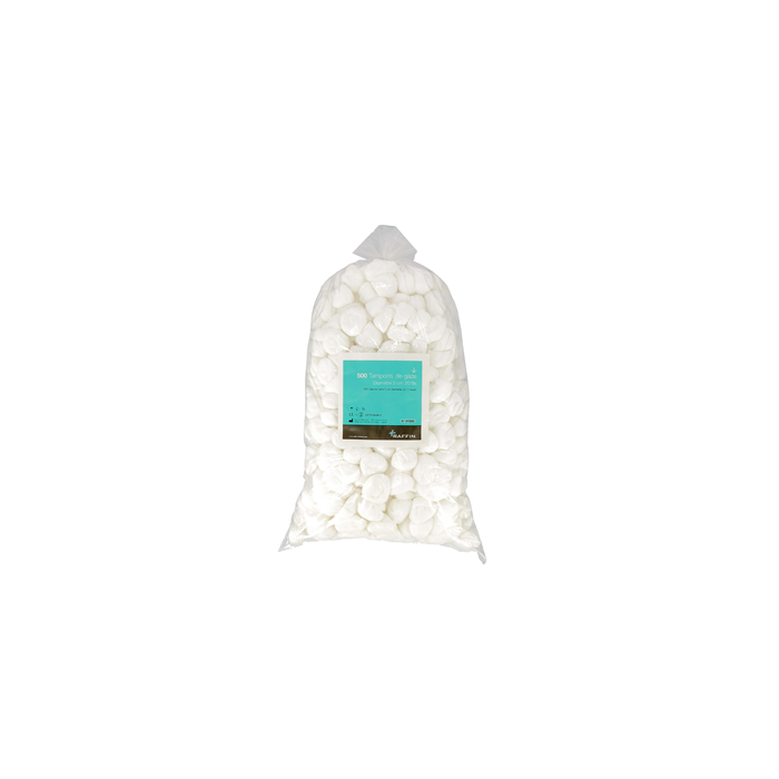[015002] Tampon de gaze 20x20 cm déplié, 3 cm, 20 fils, 500 pièces