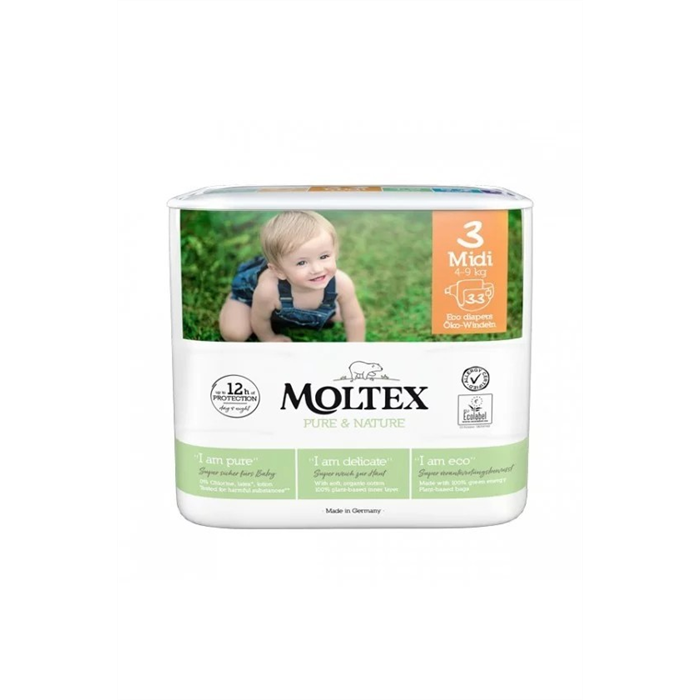 [153561] Moltex Couches 4-9 kg, Midi, 33 pièces