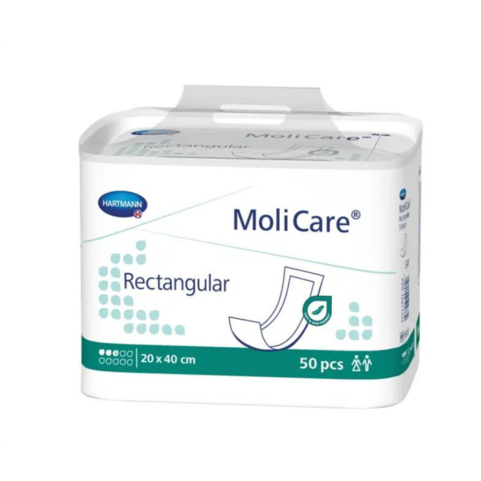 [H2 1608907] MoliCare Rectangular protections Hartmann, 20 x 40 cm, 50 pcs