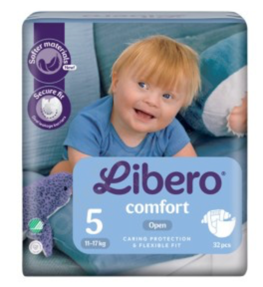 Langes Libero 5 Comfort +, sachet de 32 pièces