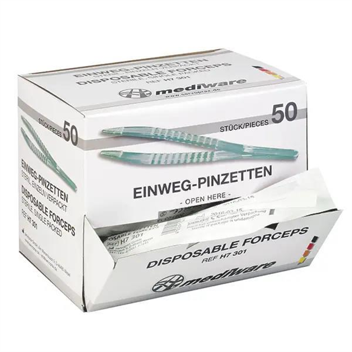 [H7 301] Mediware Pincettes à usage unique - stérile, 50 pièces
