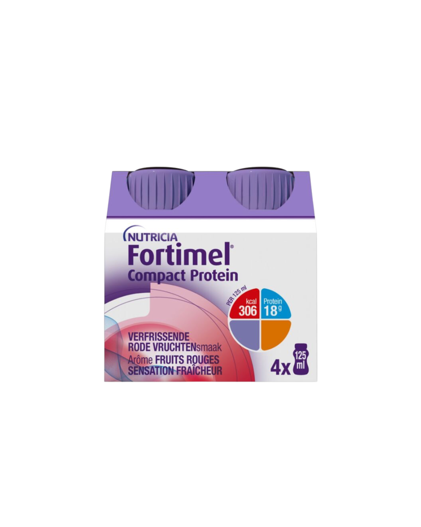 [172116] FORTIMEL COMPACT PROTEIN, FRUITS ROUGES  SENSATION FRAICHEUR, 4 X 125 ML