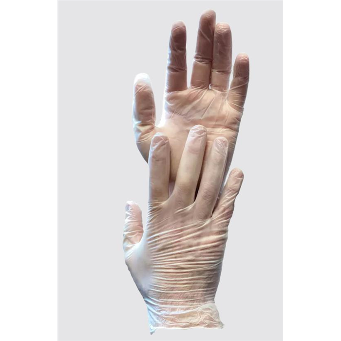 Gants en vinyle, blanc, taille L, non poudrés, Eco-Plus, 100 pces