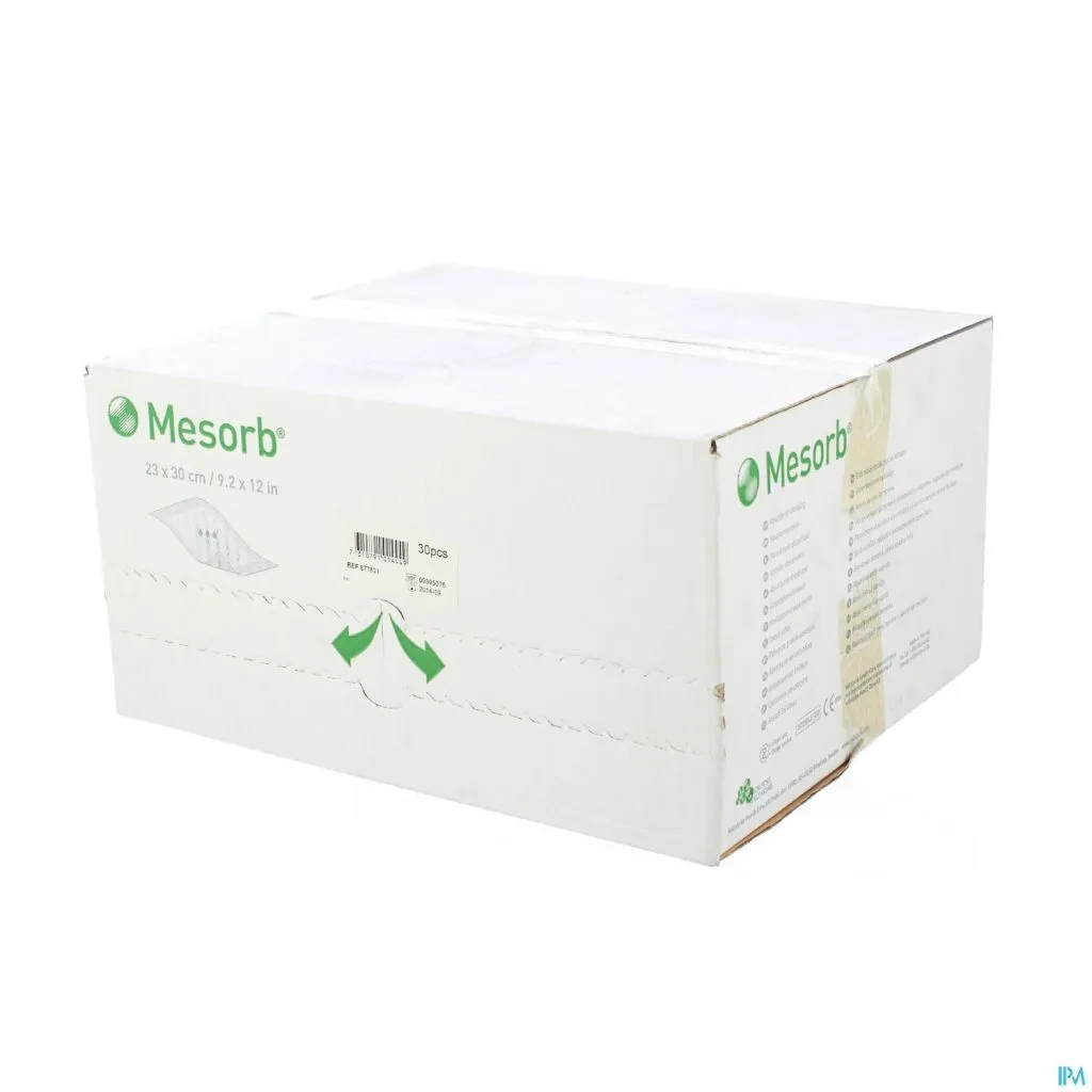 [677801] SCAX Mesorb 23 X 30 cm Pansement absorbant, stérile en nontissé, Bte 30 PCS
