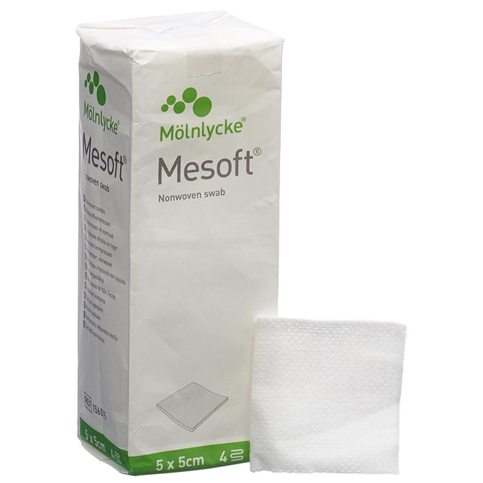 [156015] SCAX Mesoft 5x5 cm - compresse non tissée - non stérile- 4 plis - Boîte à 100 pièces