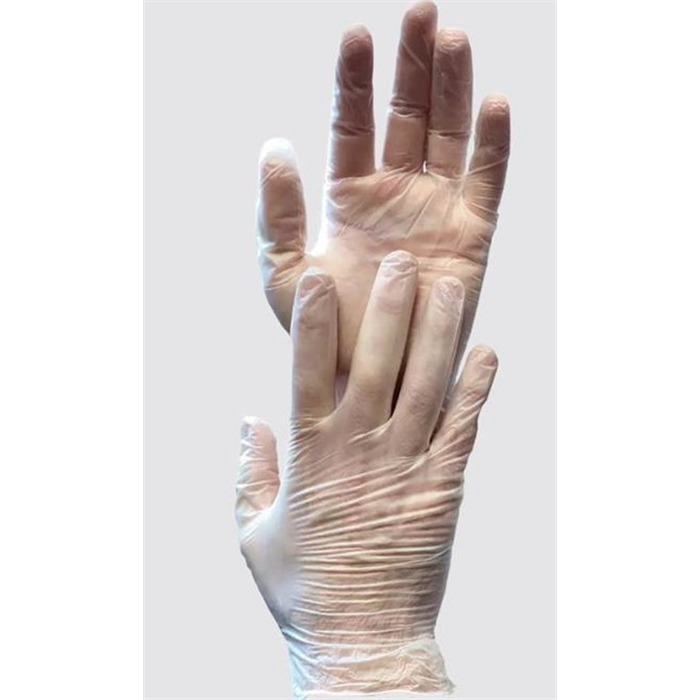 Gants en vinyle, blanc, taille XL, non poudrés, Eco-Plus, 100 pièces