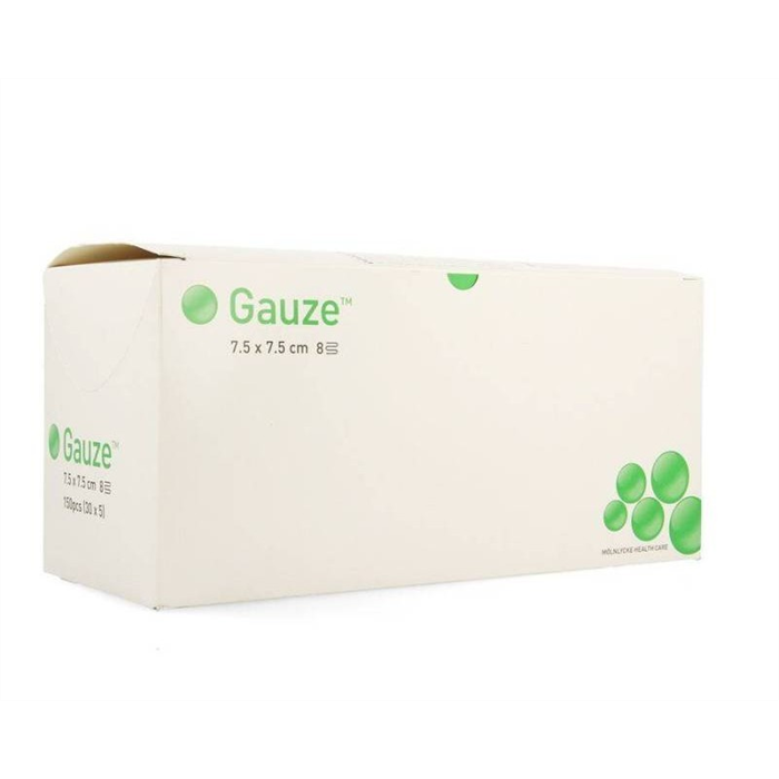 [153340] SCAX compresse gaze stérile 7,5 x 7,5 cm, 8 plis, boîte de 75 sachets de 2 pièces