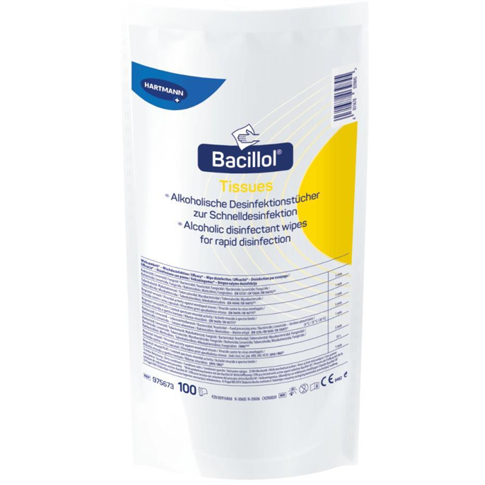 Bacillol-Tissues Sachet de recharge, 100 pièces pour distributeur 975670