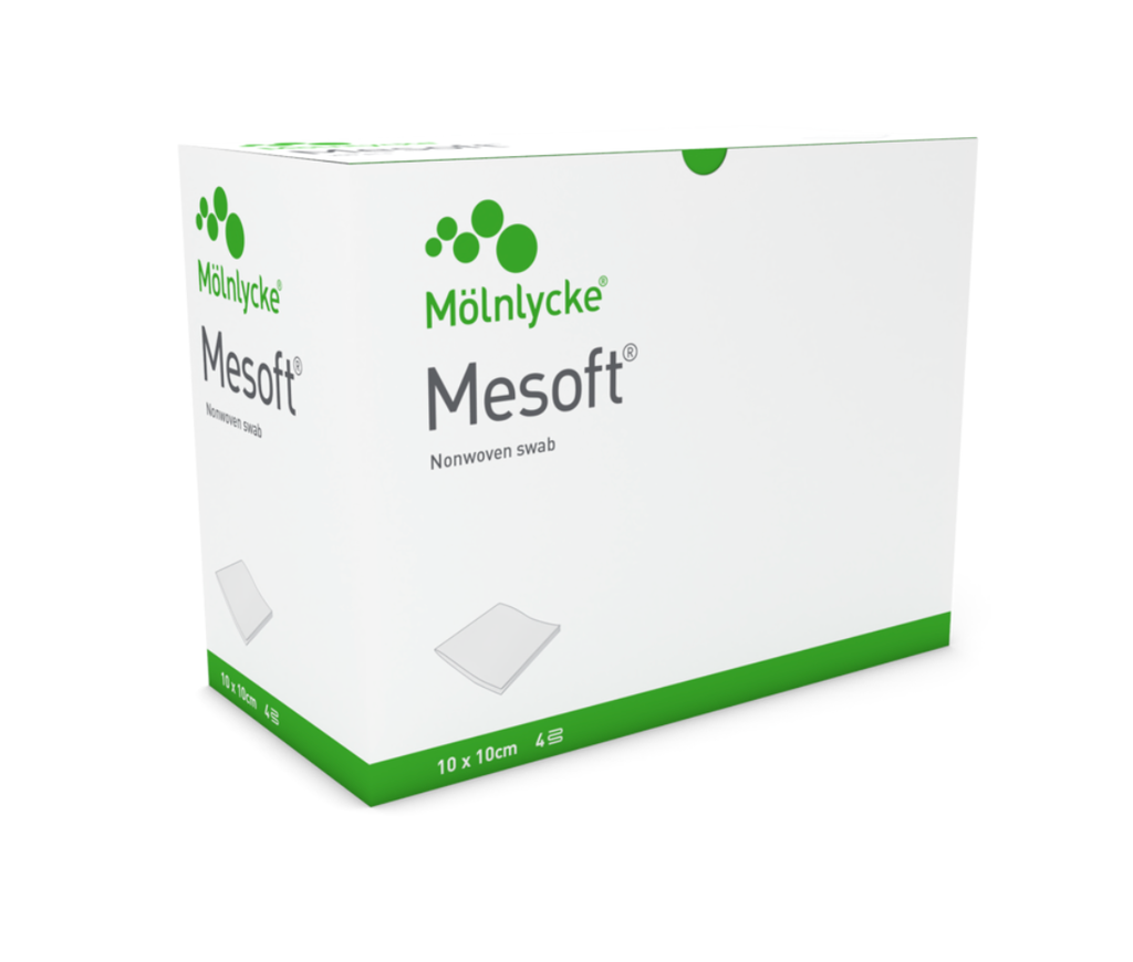 [156040] SCAX Mesoft 5x5 cm - compresse non tissée -  stérile- 4 plis - Bte à 75 sachets à 2 pces