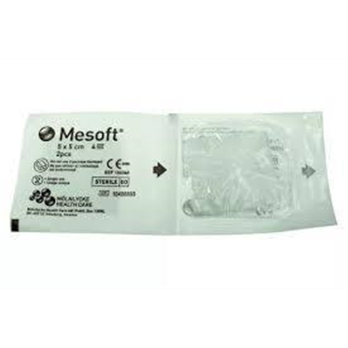 [156040] SCAX Mesoft 5x5 cm - compresse non tissée -  stérile- 4 plis - Bte à 75 sachets à 2 pces