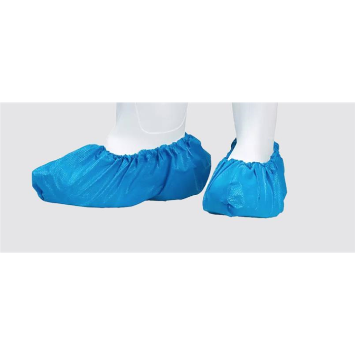 Couvre-chaussures PE jetables extra fort, 15 x 42 cm, bleu, polyéthylène, 100 pcs.