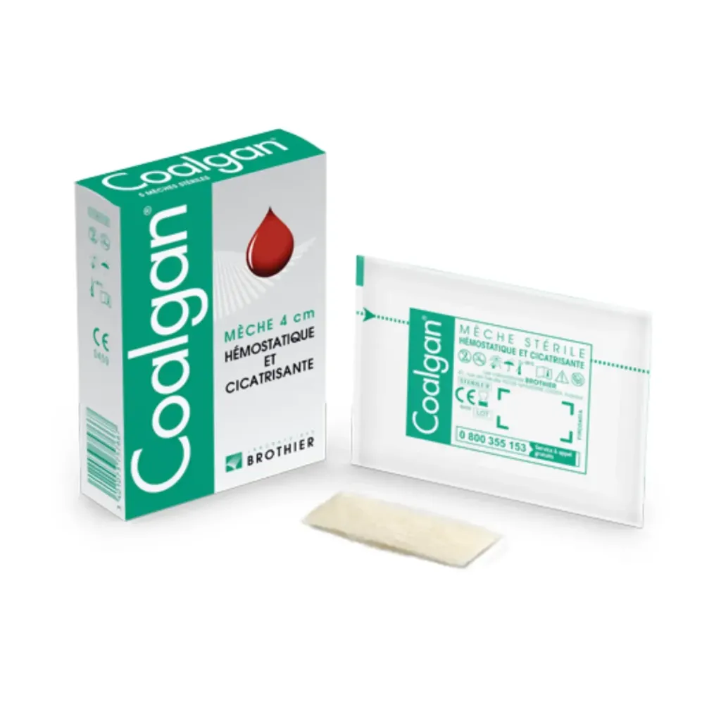[COAL] COALGAN OUATE HEMOSTATIQUE, 4 CM, 5 PCS