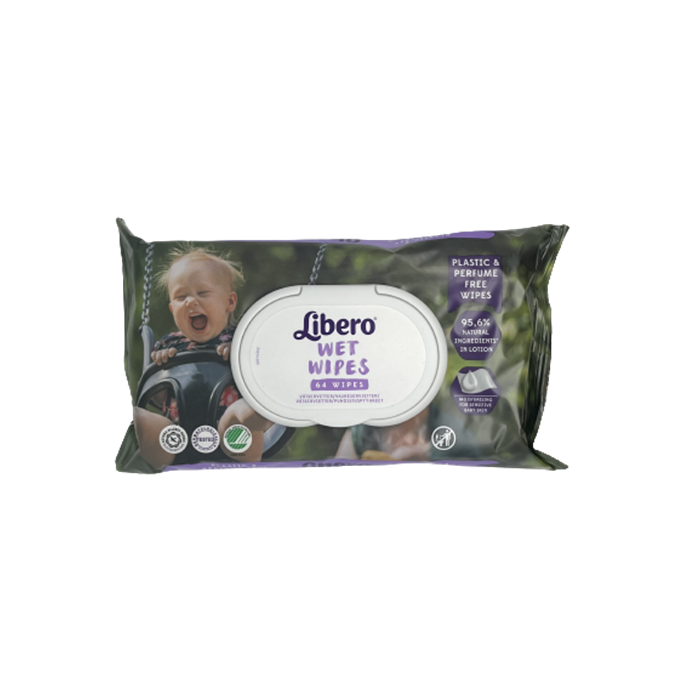 Libero lingettes wet wipes _x000D_
sachet de 64 pièces