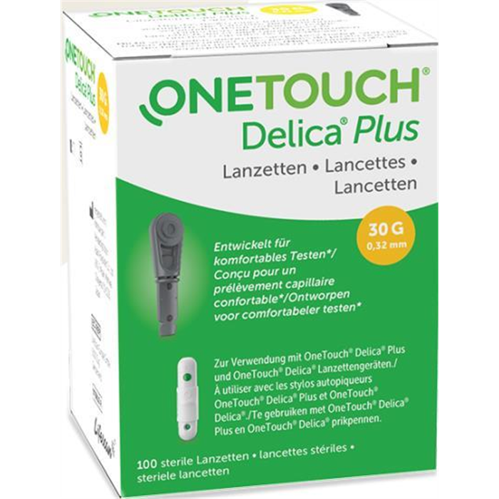 [024-016-01] OneTouch Delica Plus lancettes, bte à 100 pièces