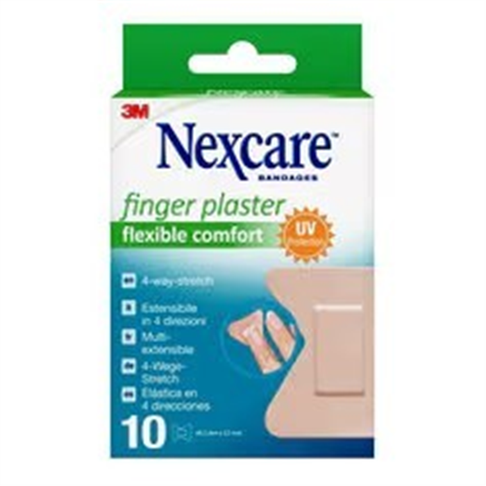 Nexcare Finger Flexible Comfort, pansement pour doigts, 44.5 mm x 51 mm, 10 pcs /Boîte