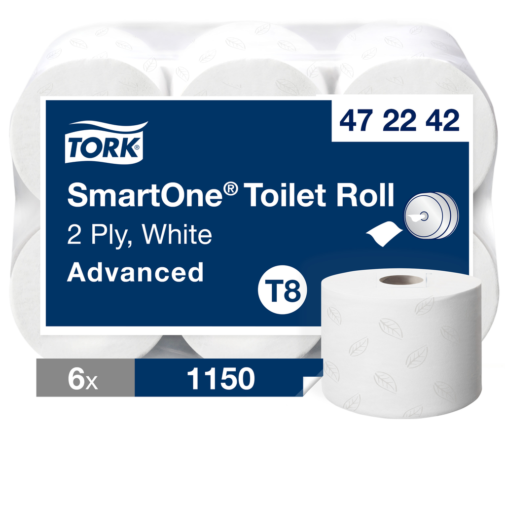 [472242] Papier toilette Tork SmartOne Advanced, 2 plis, 13,4 x 18 cm, carton de 6 rouleaux