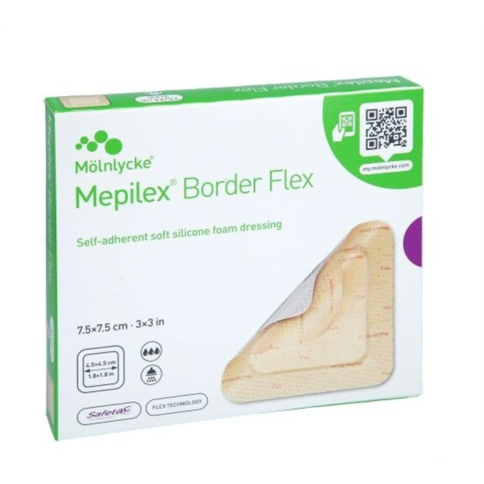 [595250] SCAX Mepilex Border Flex 7.5 x 7.5 cm, boîte à 5 pièces