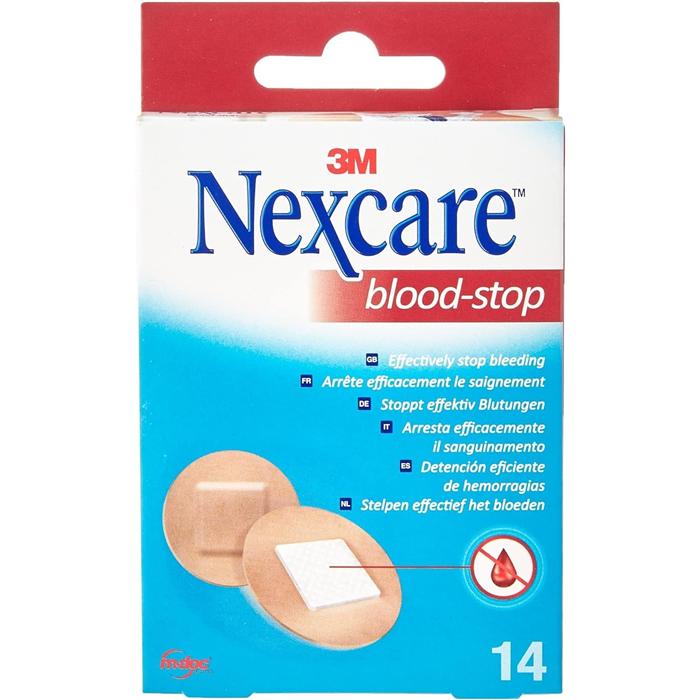 Nexcare Blood-Stop strips, d.22 mm,Pansements ronds hémostatiques,  14 pièces