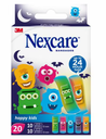 Nexcare Happy Kids Monsters, Assortiment, 20 pièces