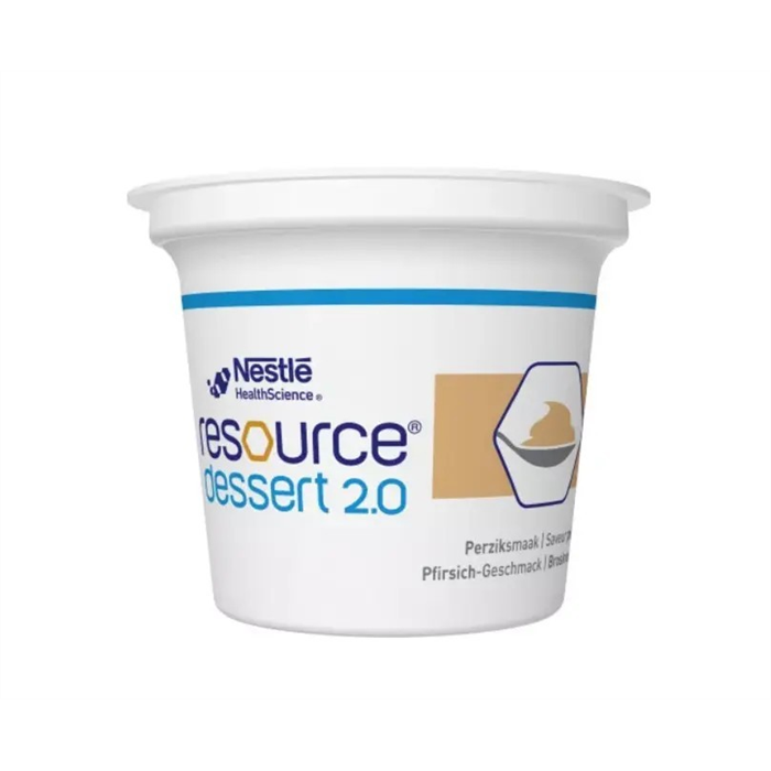 Resource Dessert 2.0 pêche, 4 x coupelles de 125 g