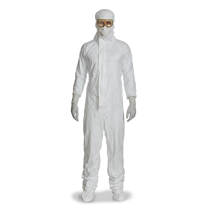Combinaison jetable stérile Tyvek IsoClean, taille M, boîte de 25 pcs, avec capuche, double emballage, Cat. III, Type 5-B et 6-B