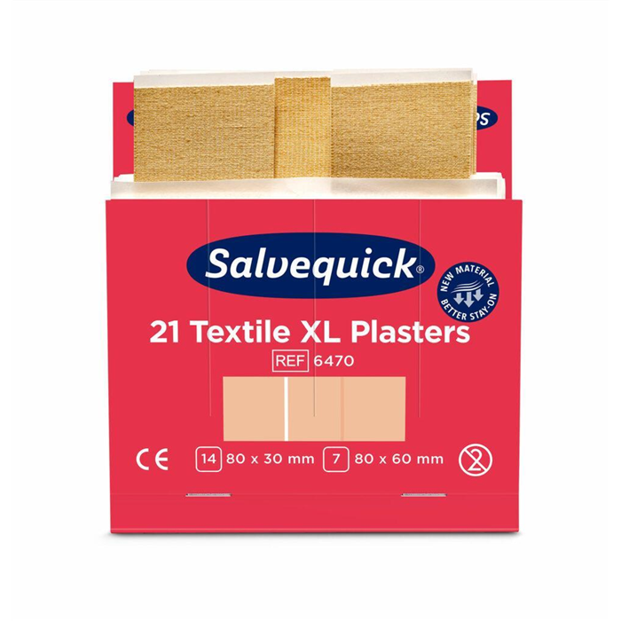 [6470 FIRS] Maxi-Pansements textile, 6 recharges/boîte 21 pansements (14 de 80 x 30 mm et 7 de 80 x 60 mm)