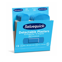 Pansements Bleus détectables/mèlange, 30 pansements,  6 recharges/boîte (15 de 63 x 39 (22) mm et 15 de 72 x 19 mm)