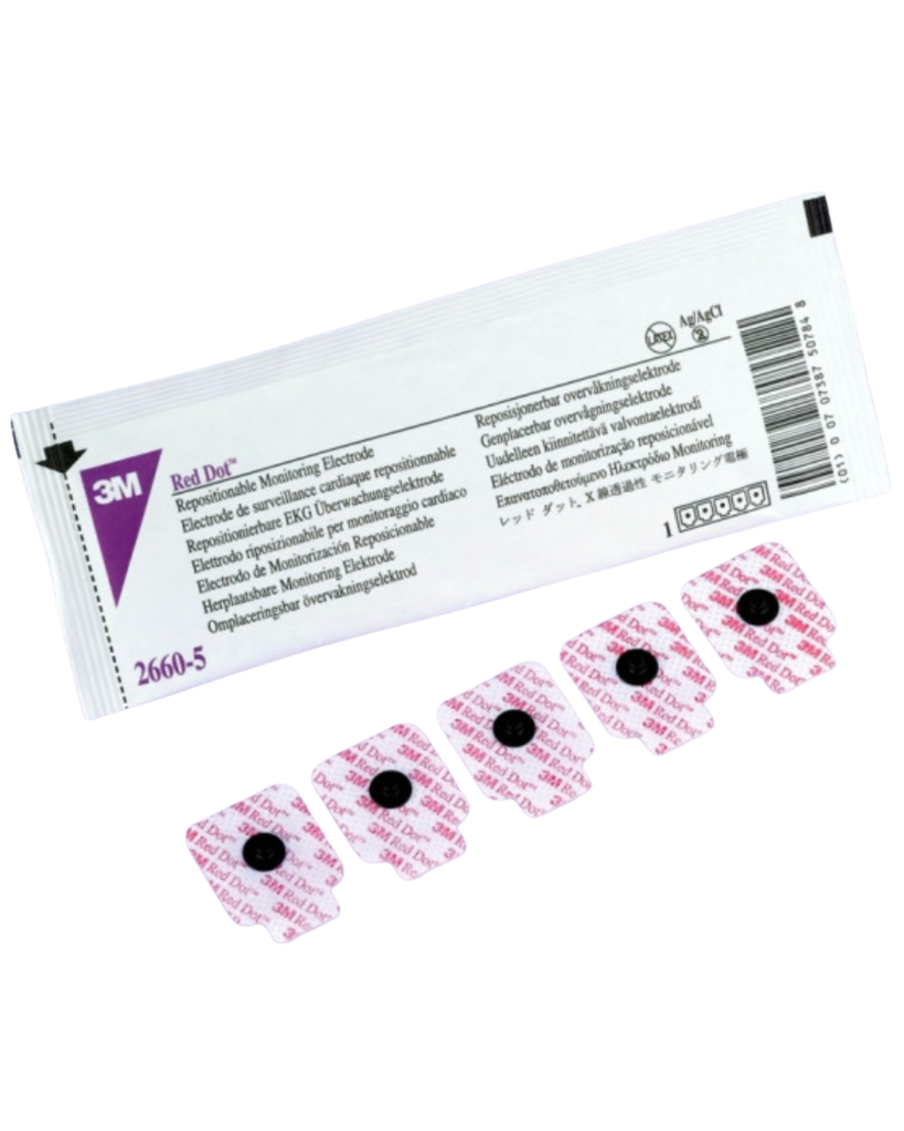 Electrode de surveillance repositionnable red dot_x000D_
boite 1000 pcs, 4 cm x 3,2 cm, adult
