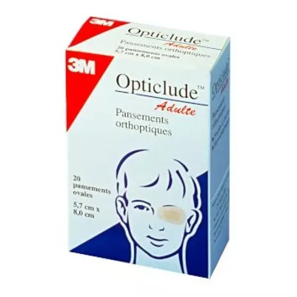 [153920] Opticlude pansement orthoptique, senior 82 mm x 57 mm, boite a 20 pcs