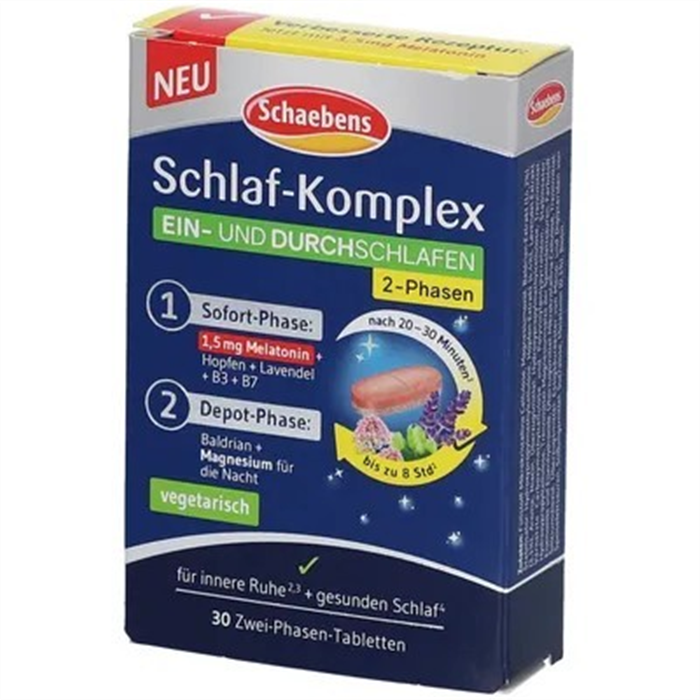 Complexe sommeil avec 1,5 mg de mélatonine, 30 pièces