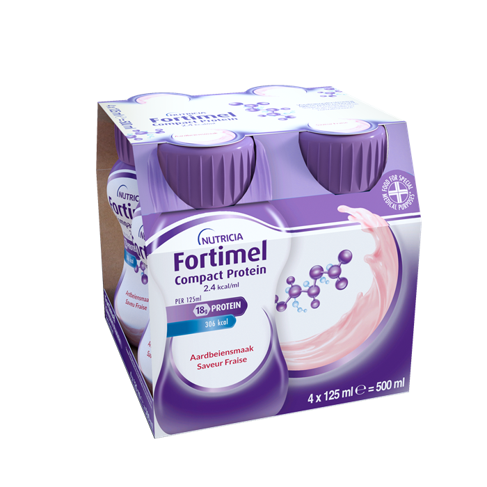 [201922] Fortimel compact protéine 2,4kcl , fraise, 4 x 125 ml