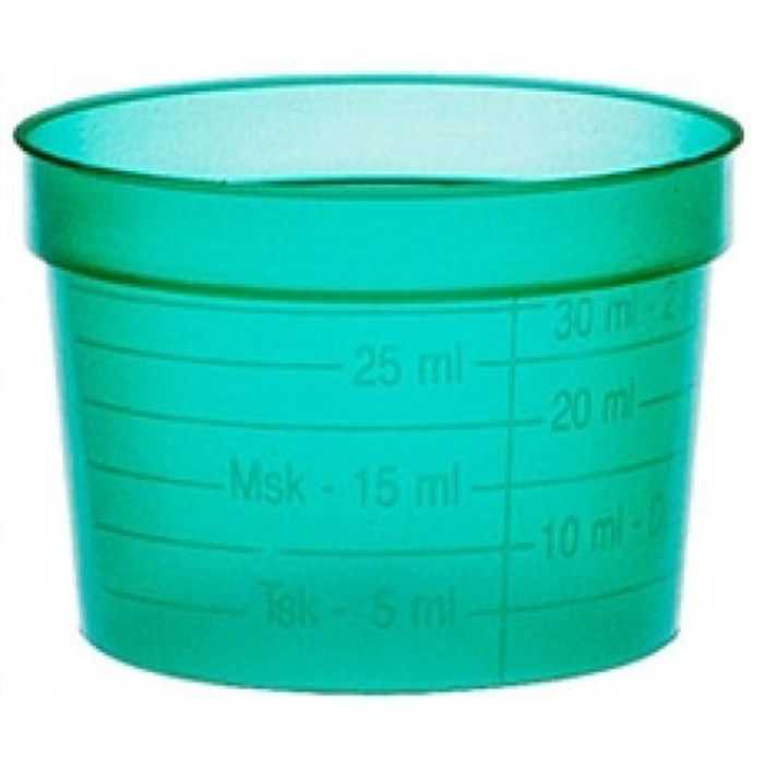 [L-09172-G] Gobelet à médicaments jetable, large, vert, 50 pièces