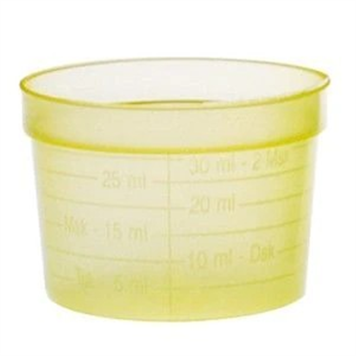 [L-09172-Y] Gobelet à médicaments jetable, large, jaune, 50 pièces