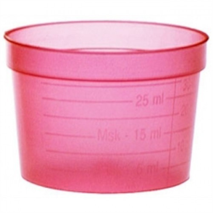 [L-09172-R] Gobelet à médicaments jetable, large, rouge, 50 pièces
