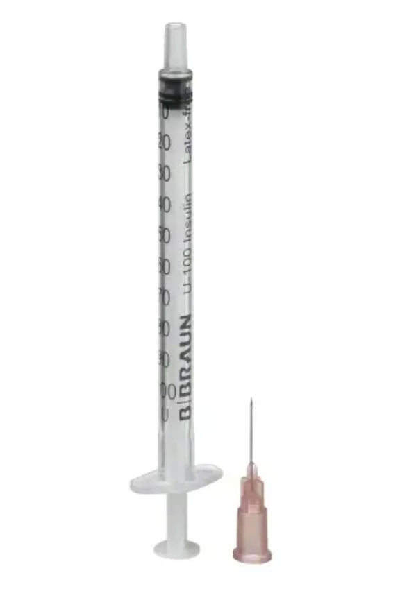 [4643100V] Omnifix 2 ml Duo 23G x 1 1/4", 100 pièces