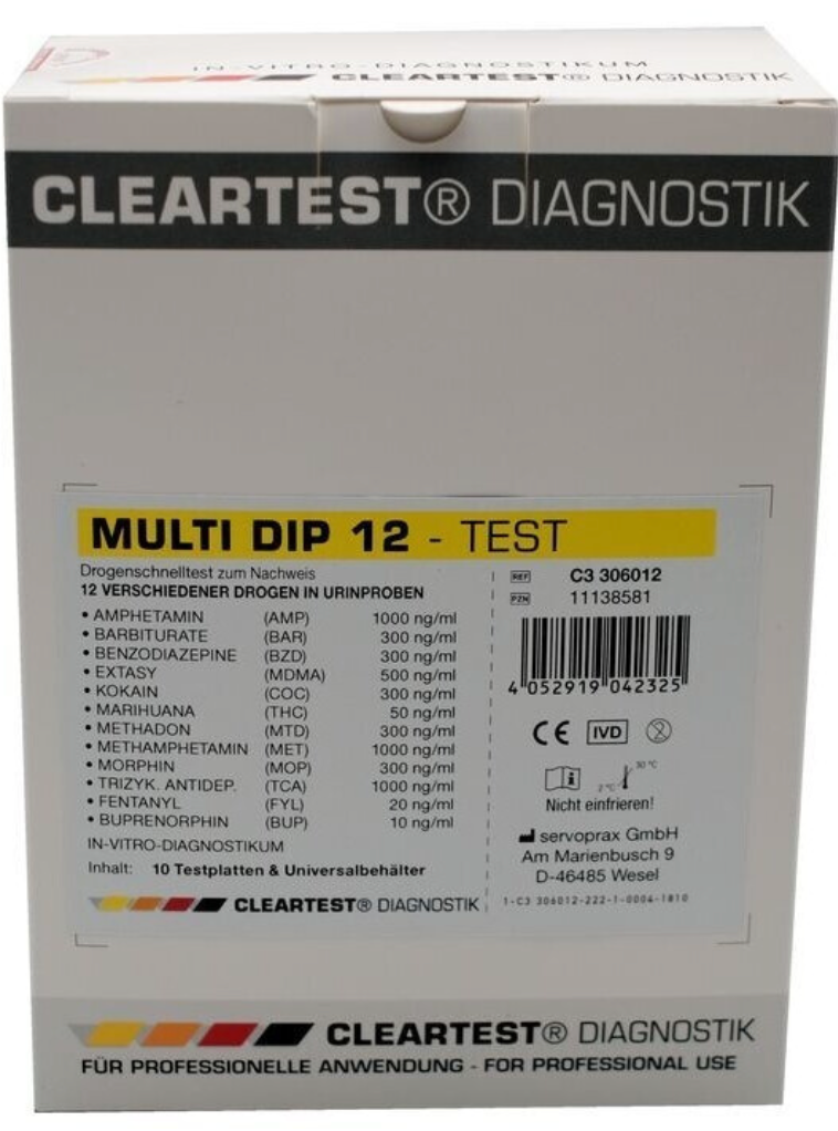 [C3 306012] CLEARTEST Multi Dip, 12 Parameter, 10 St.