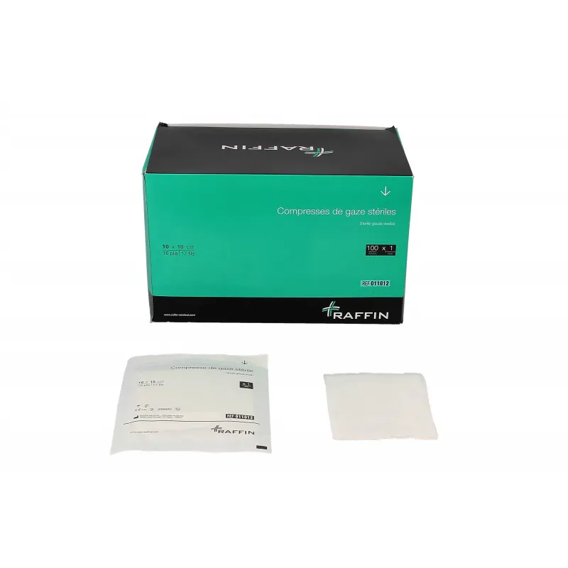 Compresse gaze 10 x 20 cm 12 plis 17 fils, 100 pcs