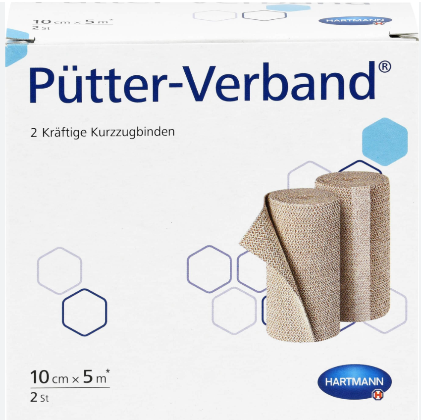 AMFA bandage de Pütter, 10 cm x 5 m, 2 pièces