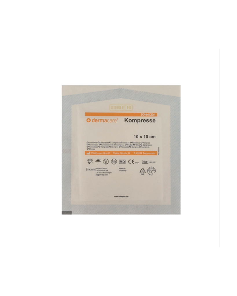 [1003311] DERMACARE compresse 10 x 10 cm, 50 pièces en sachet stérile