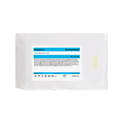 Compresses Aluderm, 10 × 10 cm, boîte de 50 pièces, en sachet stérile