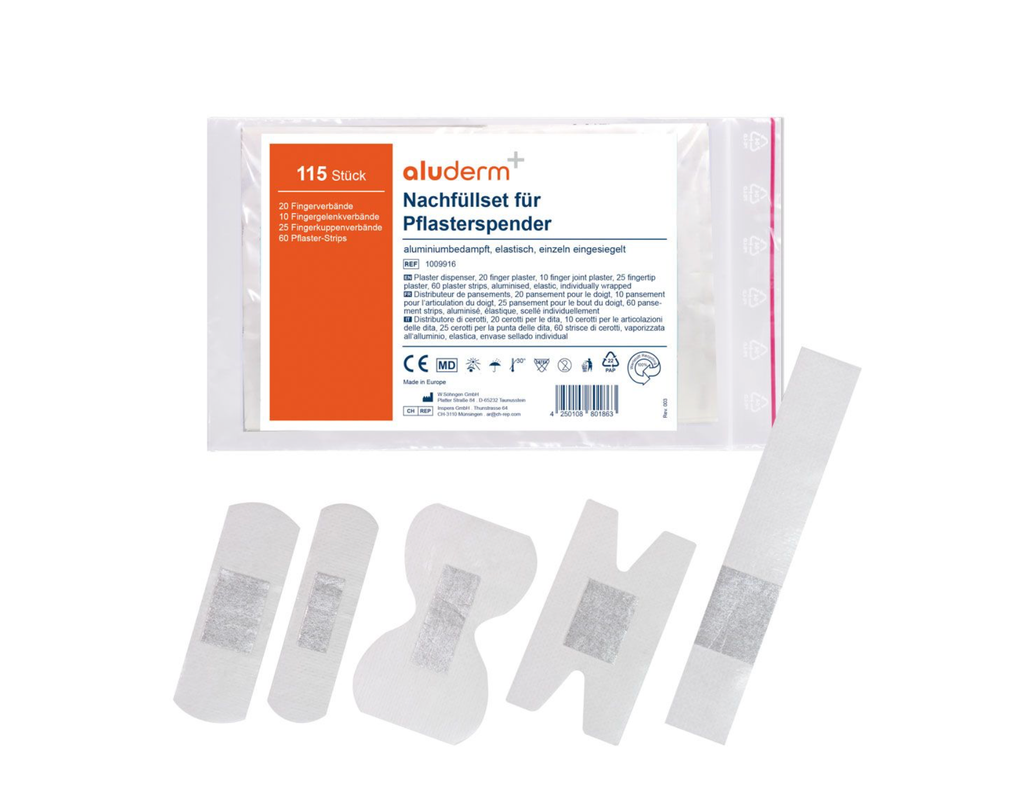 [1009916] NACHFUELLSET F. ALUDERM-PFLASTERSPENDER _x000D_
KOMPL. 115 PFLASTER